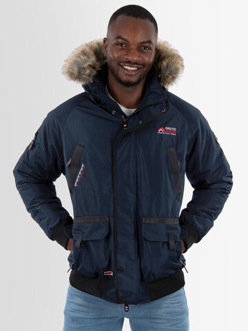 Arctic Seven Winterjas 'Arthuro' in Blauw: voorkant