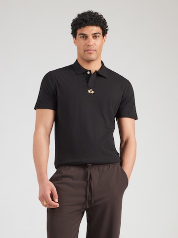 La Martina - Camiseta en negro: frente