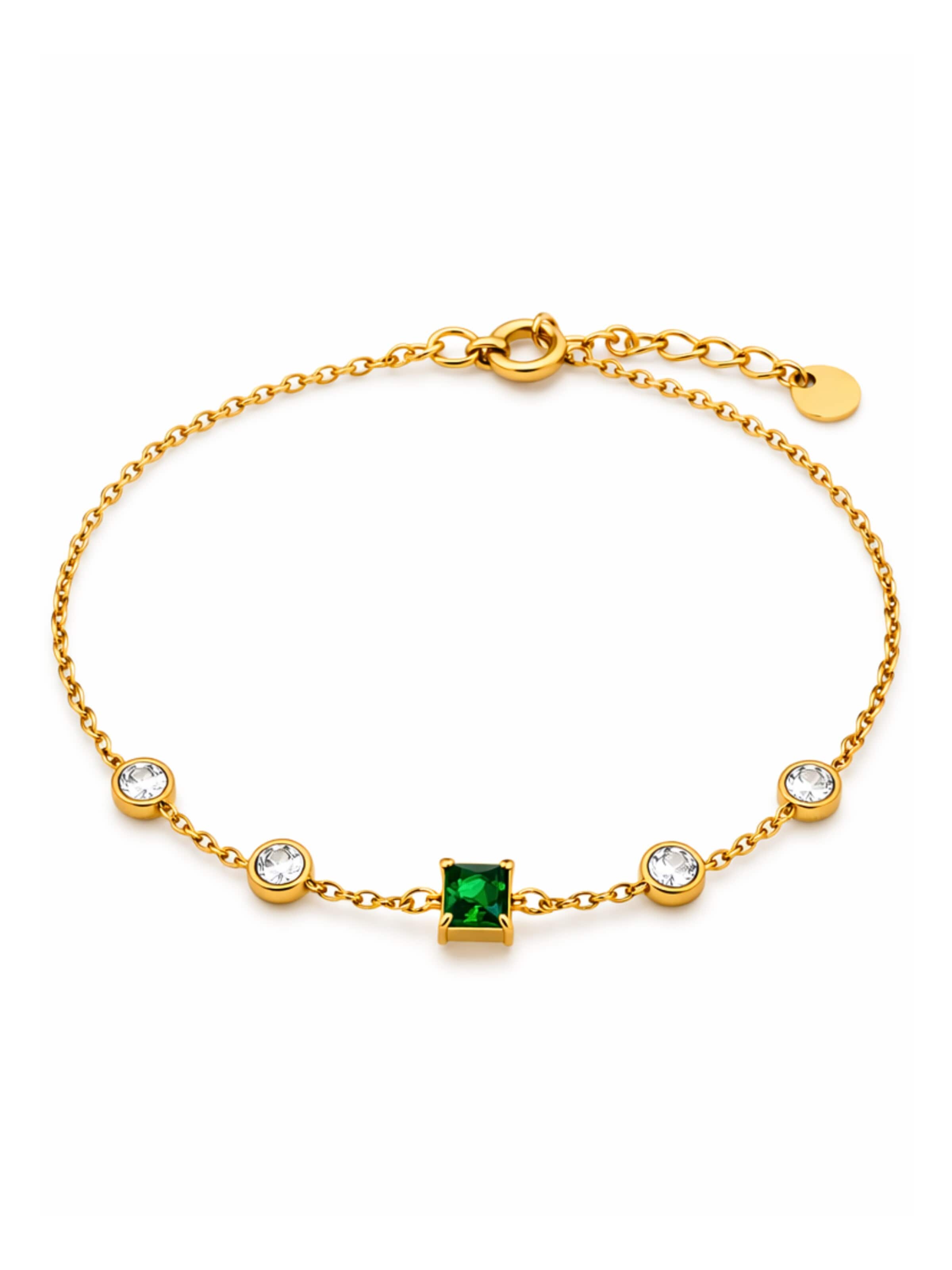 Pure Schmuck Bracelet 'Garden Grace Armband | Bridgerton' in Green: front