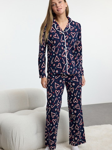 Trendyol Pidžaama, värv sinine: eest vaates