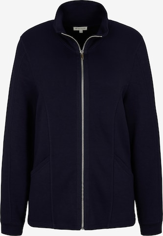 TOM TAILOR Zip-Up Hoodie in Blue: front