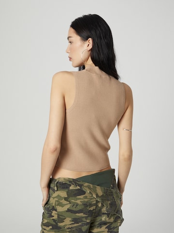 Tops en tricot 'Ilja' ABOUT YOU x Chiara Biasi en beige