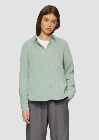 QS Blouse in Groen: voorkant