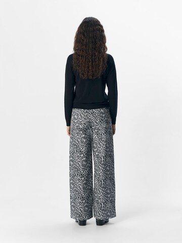 OBJECT Wide Leg Jeans i grå
