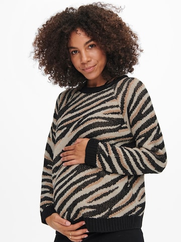 Only Maternity Пуловер 'Elina' в черно: отпред
