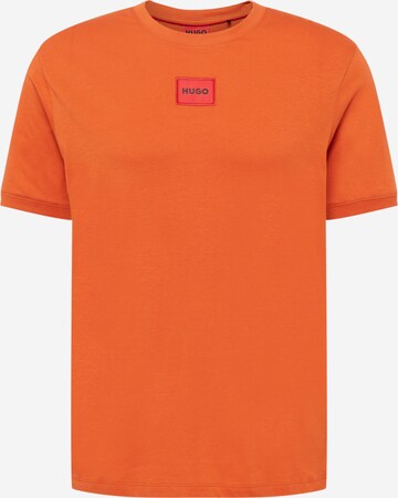 HUGO Shirt 'Diragolino212' in Oranje: voorkant