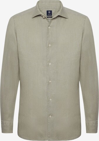 Boggi Milano Regular fit Button Up Shirt in Green: front