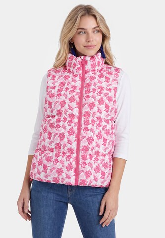 Gilet IZIA en rose : devant
