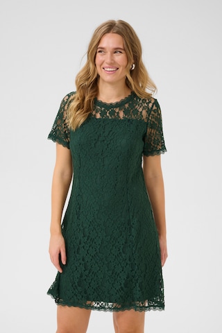 Cream Dress 'Kit' in Green: front