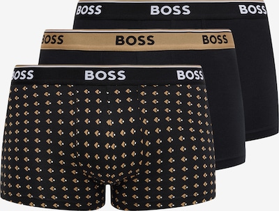 Boxer trumpikės 'Power' iš BOSS, spalva – smėlio spalva / juoda / balta, Prekių apžvalga