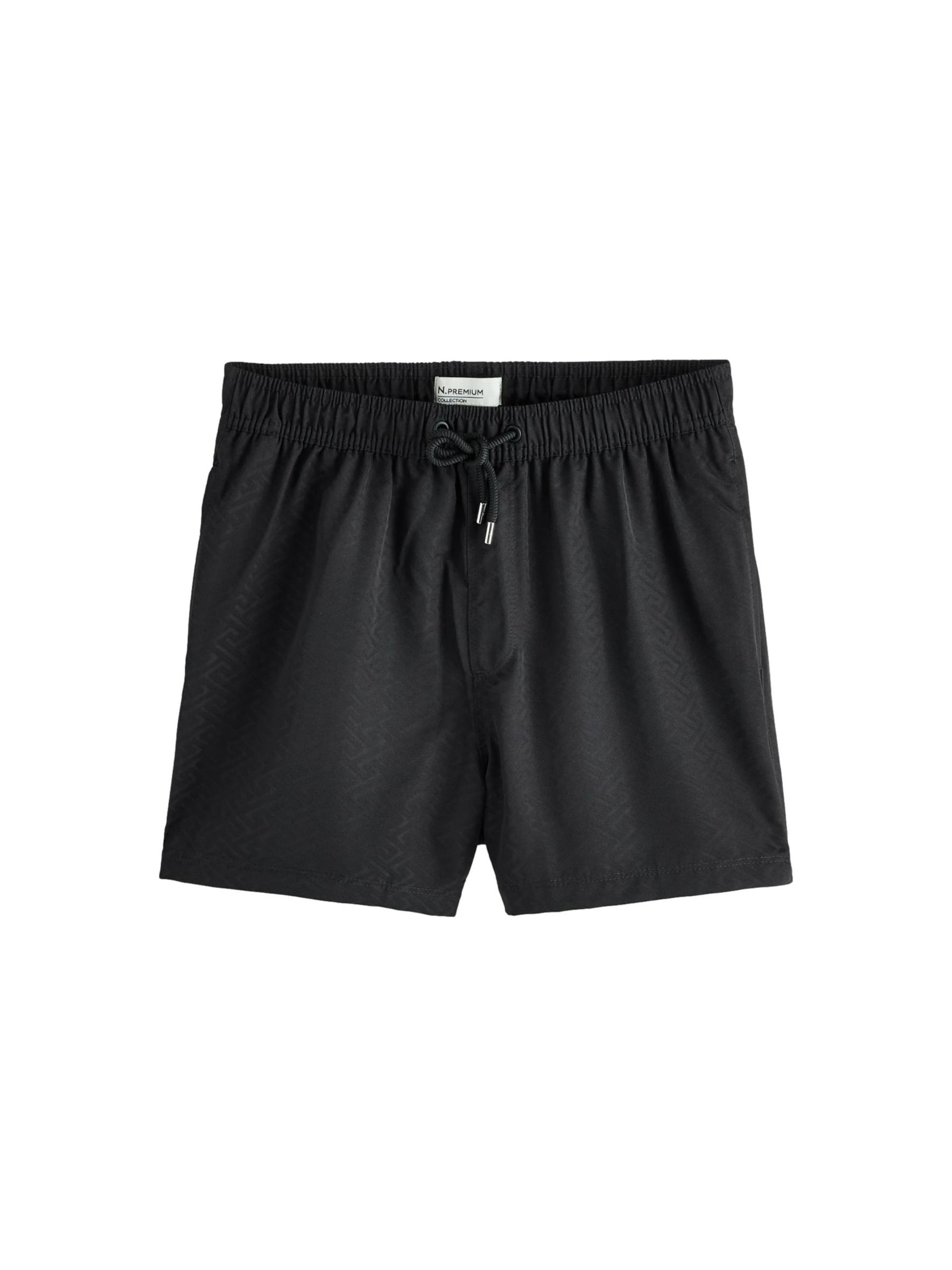 Next Board Shorts in Black: front