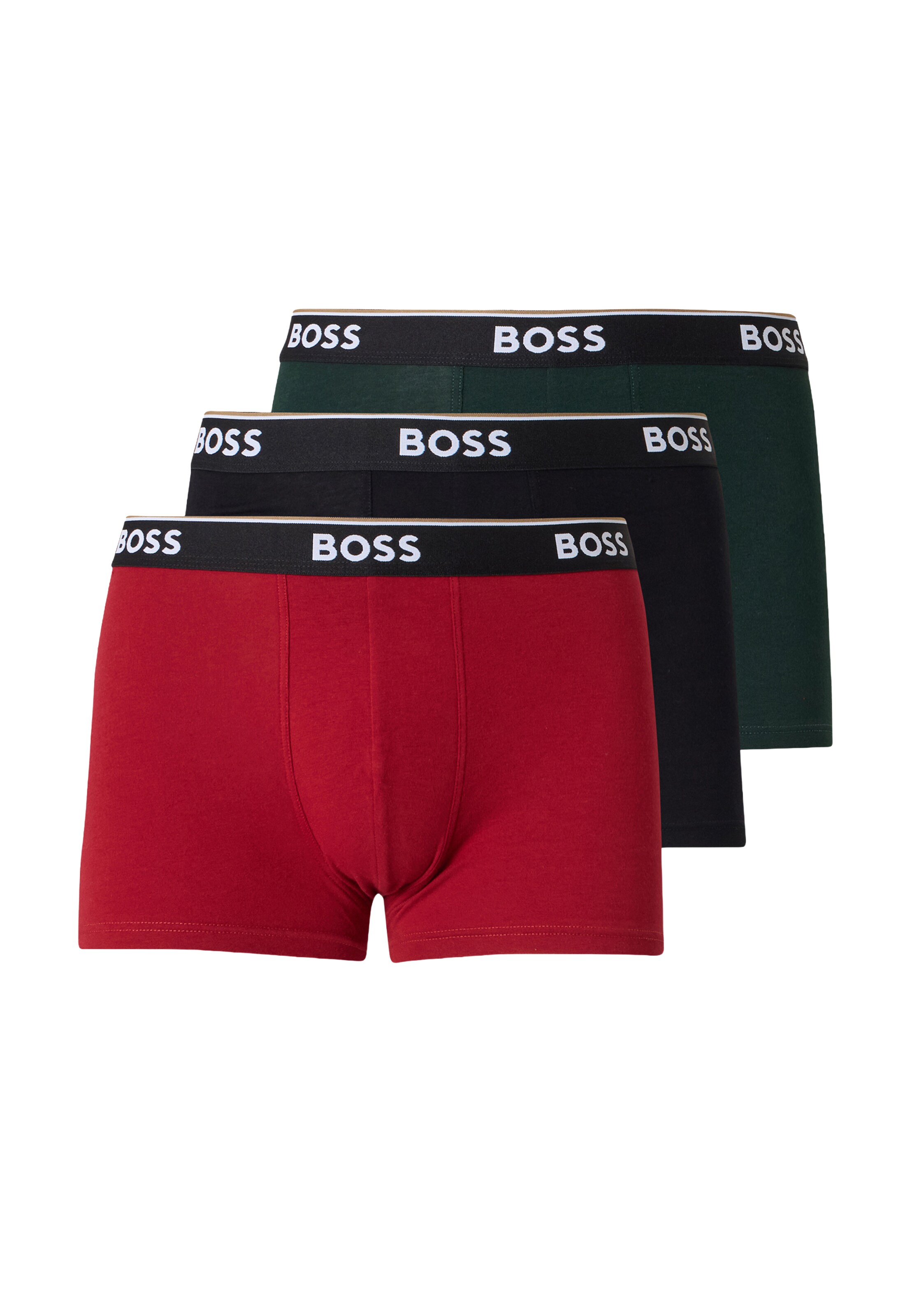 sötétzöld / piros / borvörös / fekete BOSS Boxeralsók 'Power' - S, Termék nézet