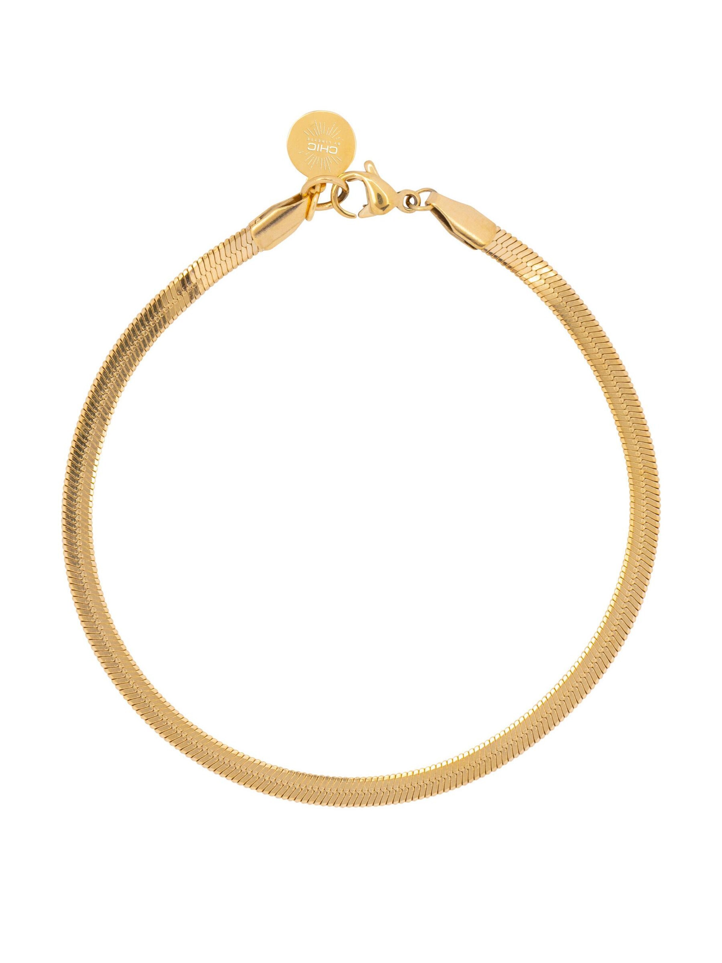 Bracelet 'Flat Chain' Chic by Lirette en or : devant