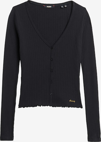 Superdry & Co Gebreid vest 'Essential' in Blauw: voorkant