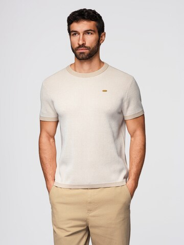 Ombre Shirt in Beige: voorkant