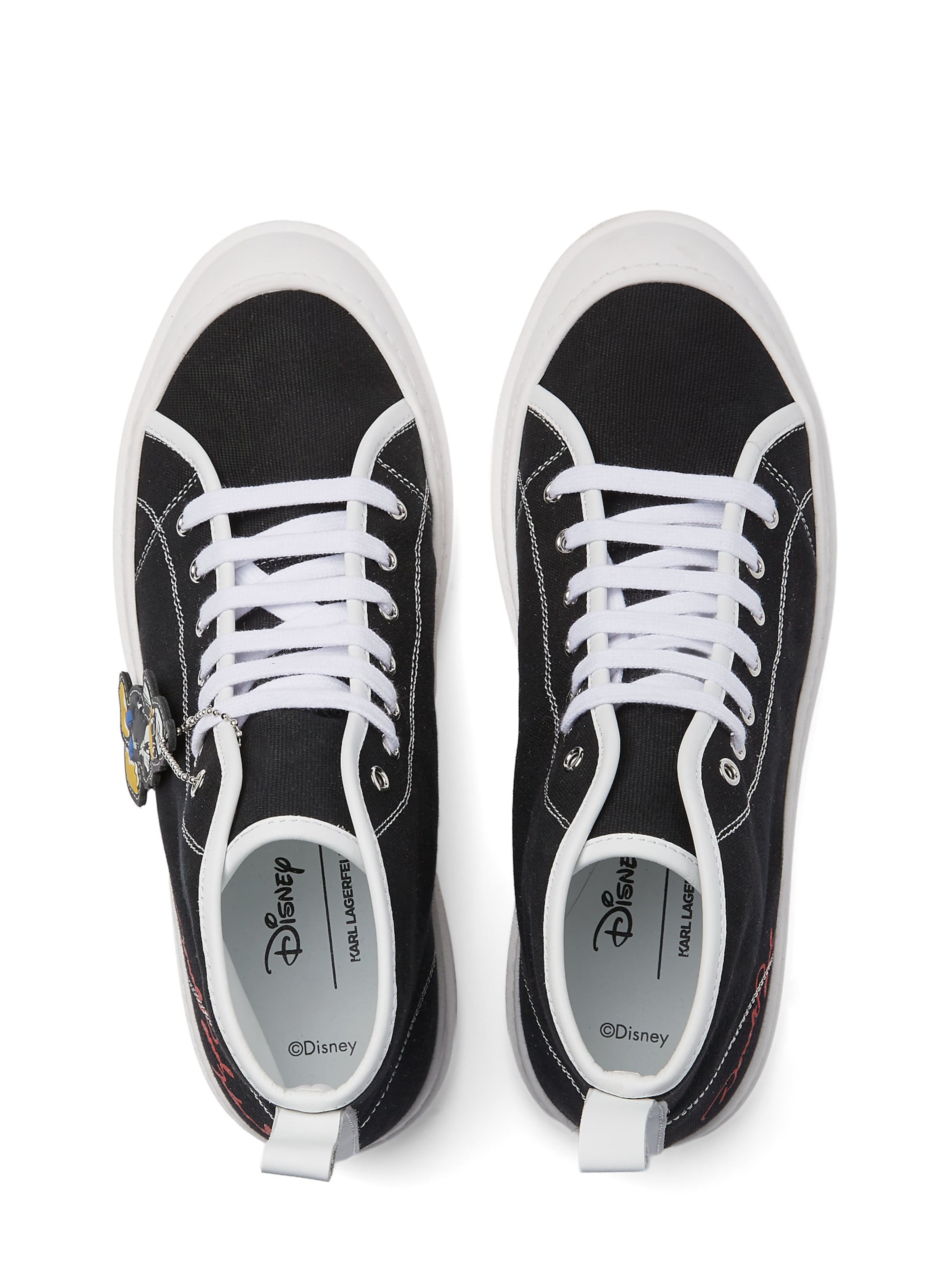Baskets hautes 'Disney x KL' Karl Lagerfeld en noir