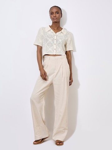 Wide Leg Pantalon ' ' Apricot en beige : devant