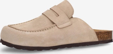 MANFIELD Pantolette in Beige: Vorderseite