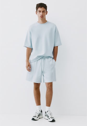 Pull&Bear Loosefit Kalhoty – modrá: přední strana