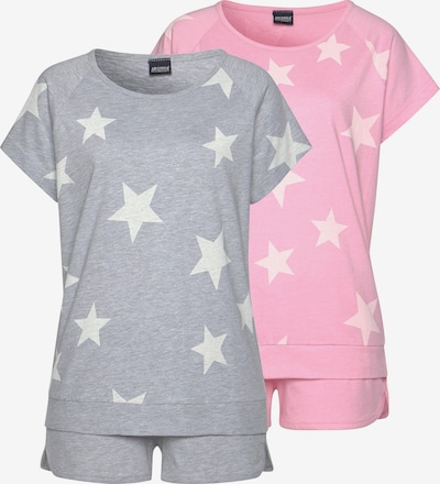 Pižama su šortais iš ARIZONA, spalva – pilka / rožių spalva / balta, Prekių apžvalga