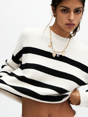 Pull-over Pull&Bear en blanc
