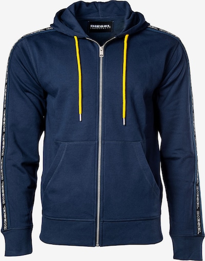 DIESEL Sweatjacke in nachtblau / weiß, Produktansicht