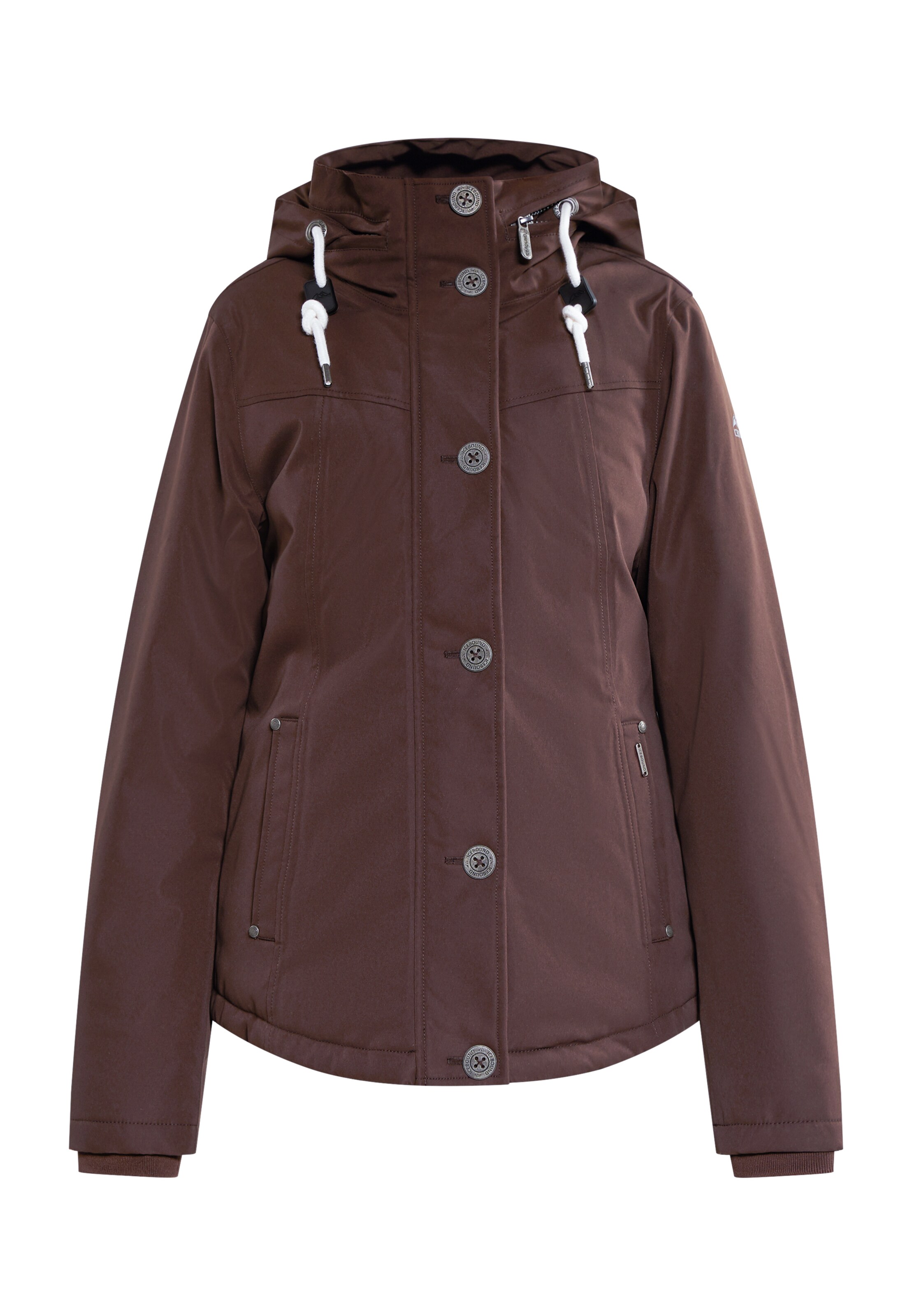 Yuka Winter Jacket in Brown: front