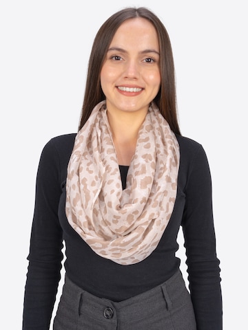 Seasons of April Tube Scarf 'Kiwi' in Beige: front