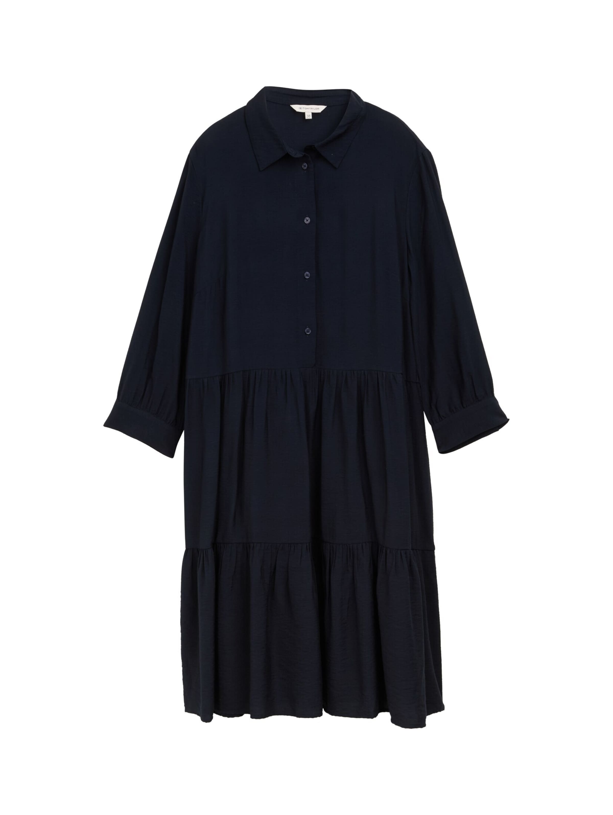 TOM TAILOR Blousejurk in Blauw: voorkant