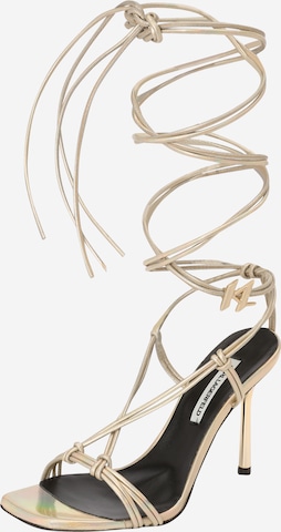 Sandalo 'GALA' di Karl Lagerfeld in oro: frontale