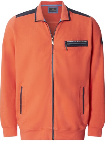 Jan Vanderstorm Zip-Up Hoodie 'Leeven' in Orange: front