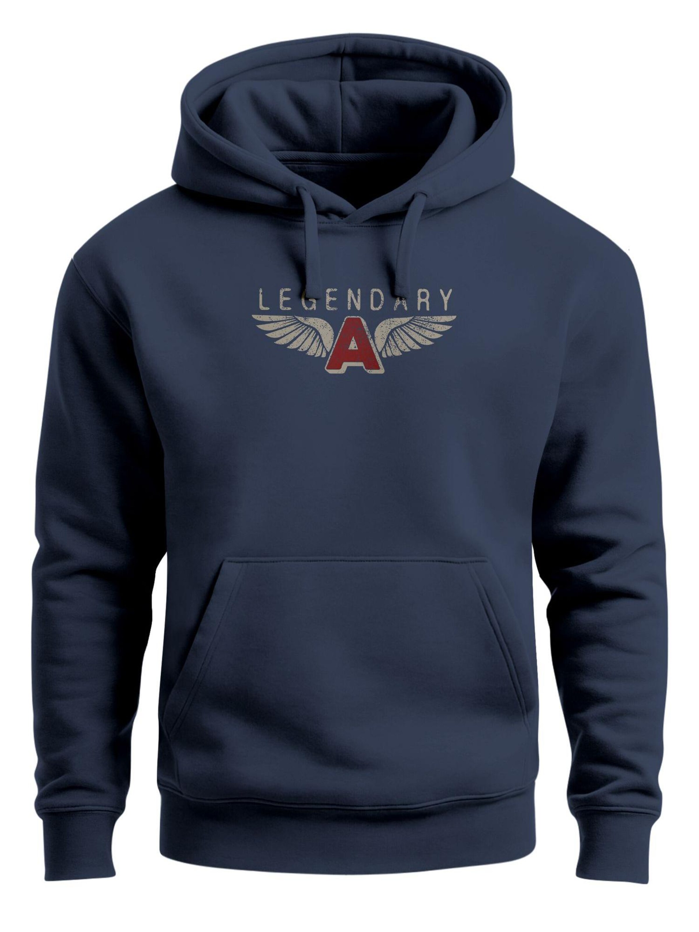 Neverless Sweatshirt 'Legendary Wings' in Blue: front