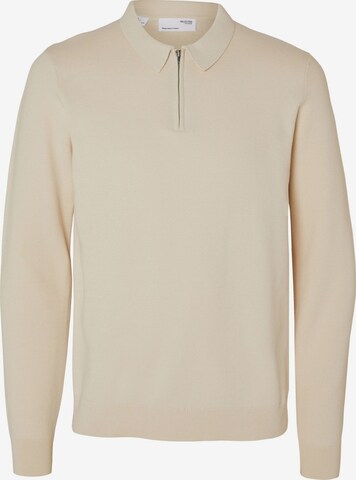 Pull-over SELECTED HOMME en beige : devant