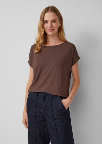 s.Oliver Shirt in Bruin: voorkant