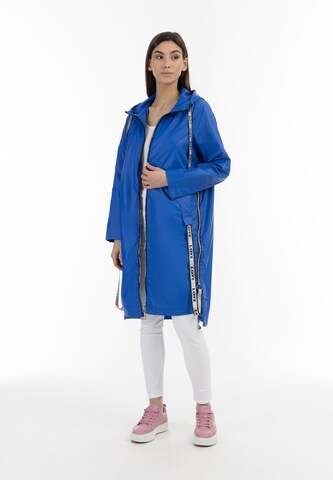 MYMO Between-Seasons Coat in Blue: front