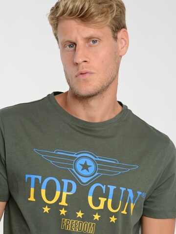 TOP GUN Shirt ' TG22011 ' in Green