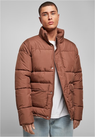 Urban Classics Between-Season Jacket in Brown: front