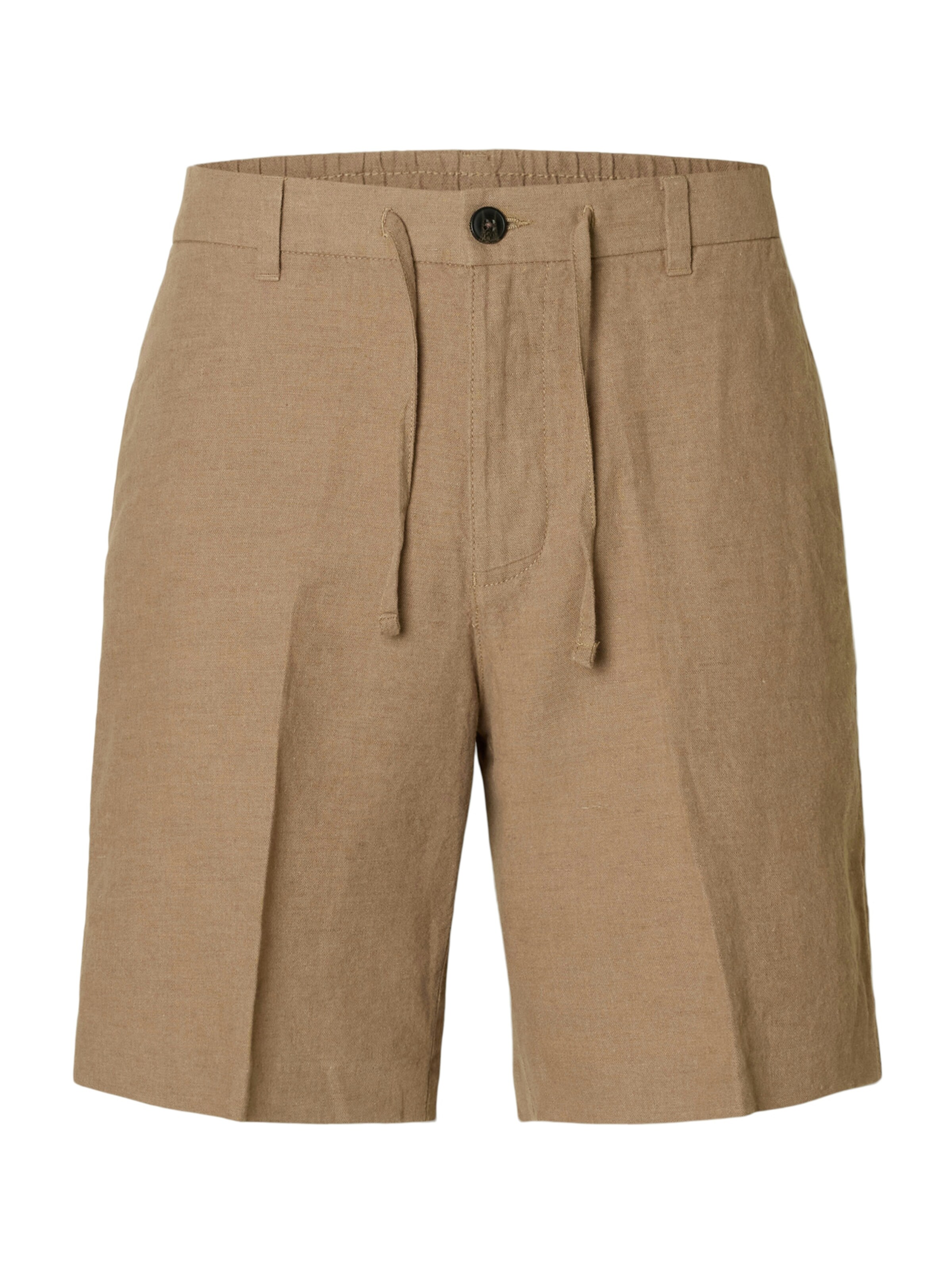 SELECTED Ráncos nadrág 'SLHLEROY' - barna: elől