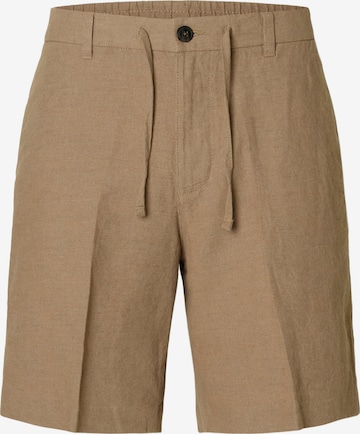 Pantaloni cu dungă 'SLHLEROY' de la SELECTED pe maro: față