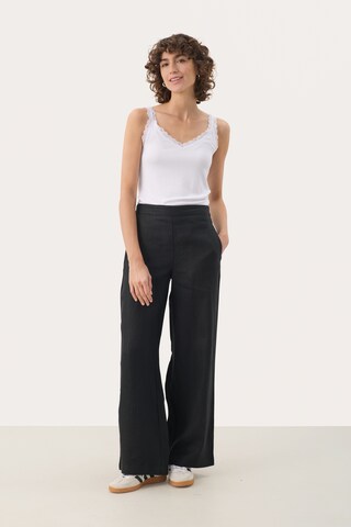 Part Two Wide leg Broek 'Elna' in Zwart