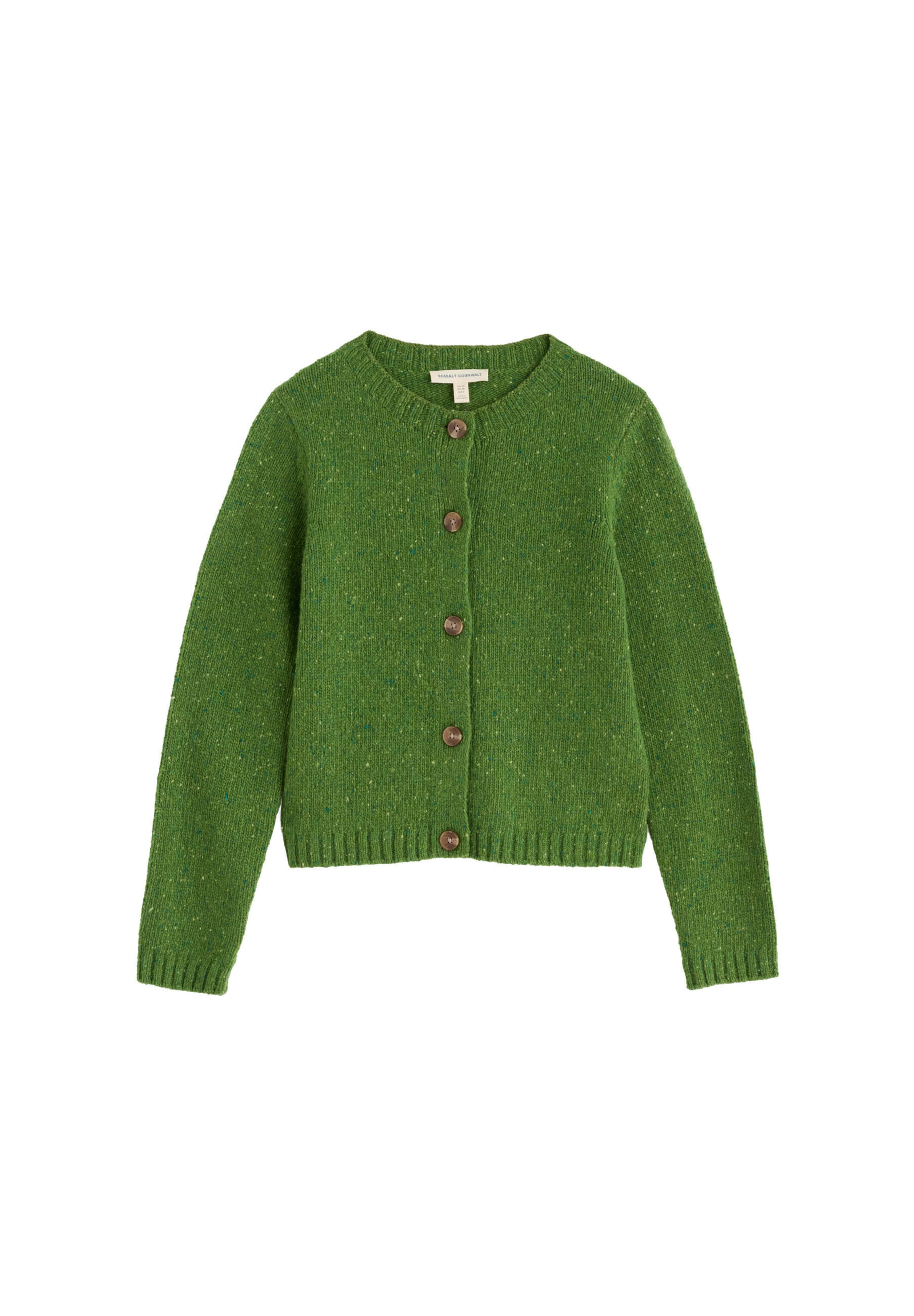 Cardigan Seasalt Cornwall en vert : devant