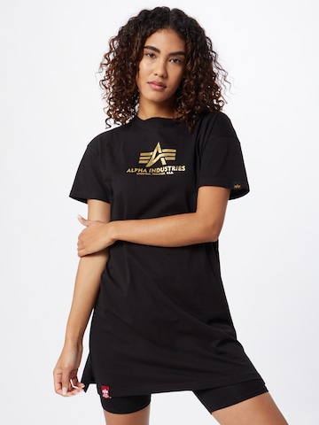 T-shirt ALPHA INDUSTRIES en noir : devant