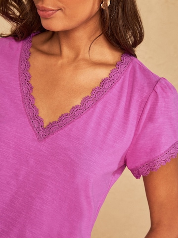 love & roses - Camiseta en lila