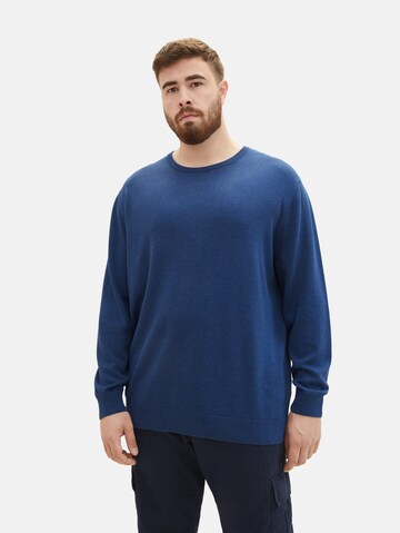 TOM TAILOR Men + Regular fit Sweater in Blue: front