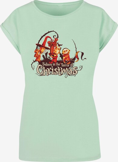 ABSOLUTE CULT T-shirt 'The Nightmare Before Christmas - Christmas Terror' en jaune / menthe / rouge / noir, Vue avec produit