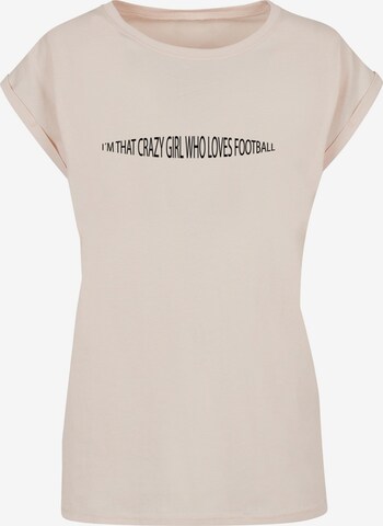 T-shirt 'Football Girl' Merchcode en beige : devant