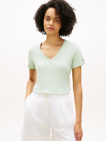 T-shirt TOMMY HILFIGER en vert : devant
