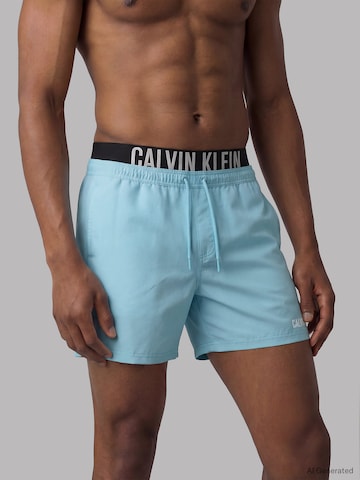 Shorts de bain 'Intense Power' Calvin Klein Swimwear en bleu