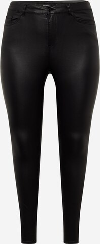 Vero Moda Curve Skinny Broek 'CLORA' in Zwart: voorkant