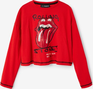 Desigual Shirt 'THE ROLLING STONES' in Red: front